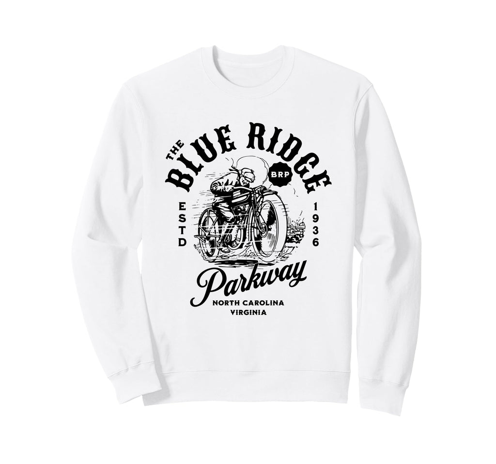 Blue Ridge Parkway Motorcycle Sweatshirt - Aesthetic Graphic Men Women - T-Shirt, Sweatshirt, Hoodie