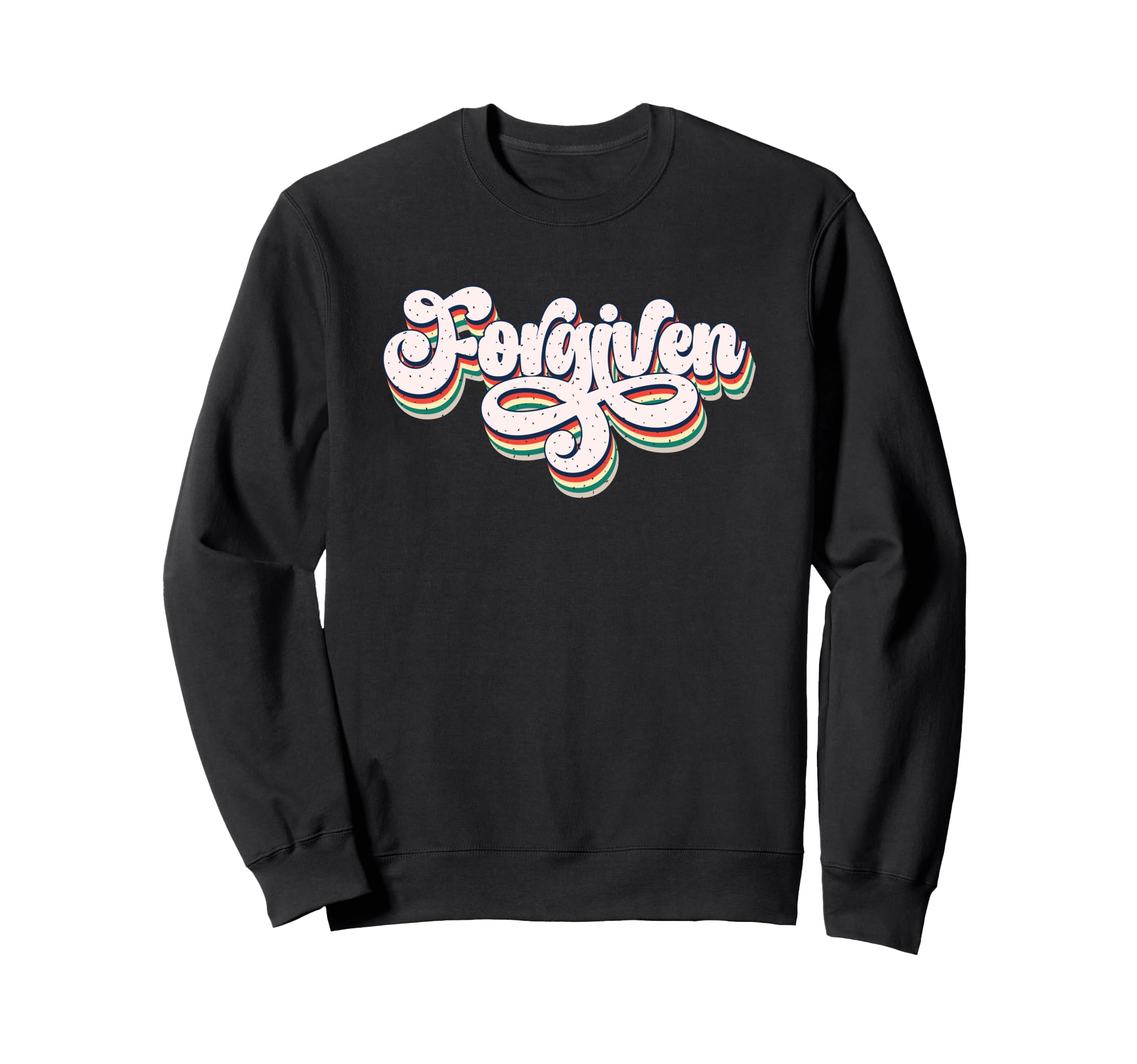 Forgiven Spiritual Typography Sweatshirt - Fun Novelty Design Men Women - T-Shirt, Sweatshirt, Hoodie