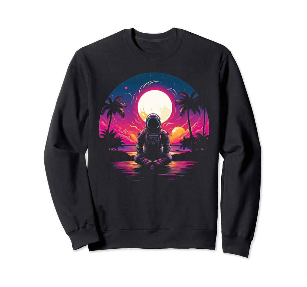 Synthwave Astronaut Cyberpunk Sweatshirt - Aesthetic Graphic for Adults - T-Shirt, Sweatshirt, Hoodie