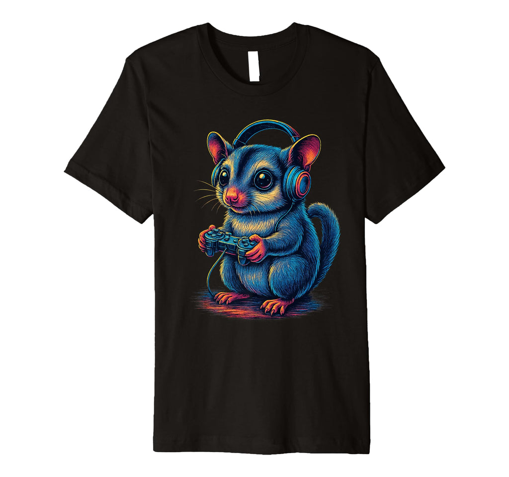 Sugar Glider Gamer Gaming Pet Lover T-Shirt - Novelty Apparel for Adults - T-Shirt, Sweatshirt, Hoodie