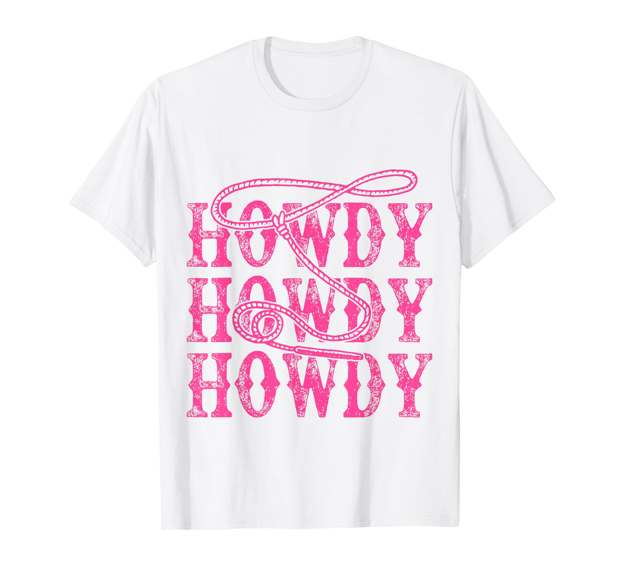 Lasso White Howdy Rodeo Western T-Shirt - Fun Novelty Design Men Women - T-Shirt, Sweatshirt, Hoodie
