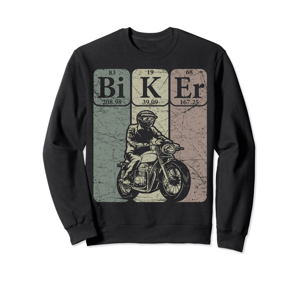 Biker Periodic Table Elements Sweatshirt - Casual Everyday Wear for Adults - T-Shirt, Sweatshirt, Hoodie