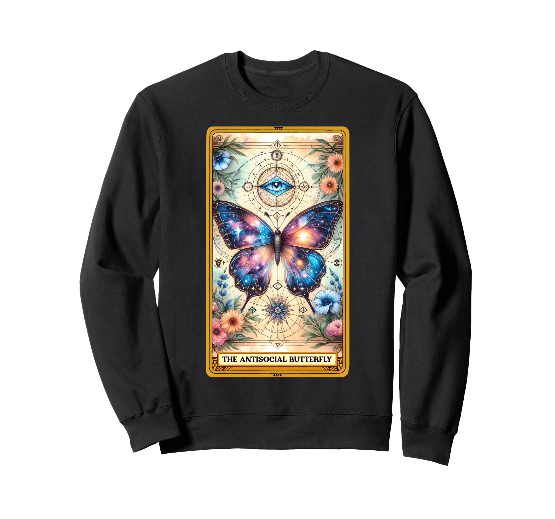 Antisocial Butterfly Tarot Card Sweatshirt - Trendy Graphic for Adults - T-Shirt, Sweatshirt, Hoodie