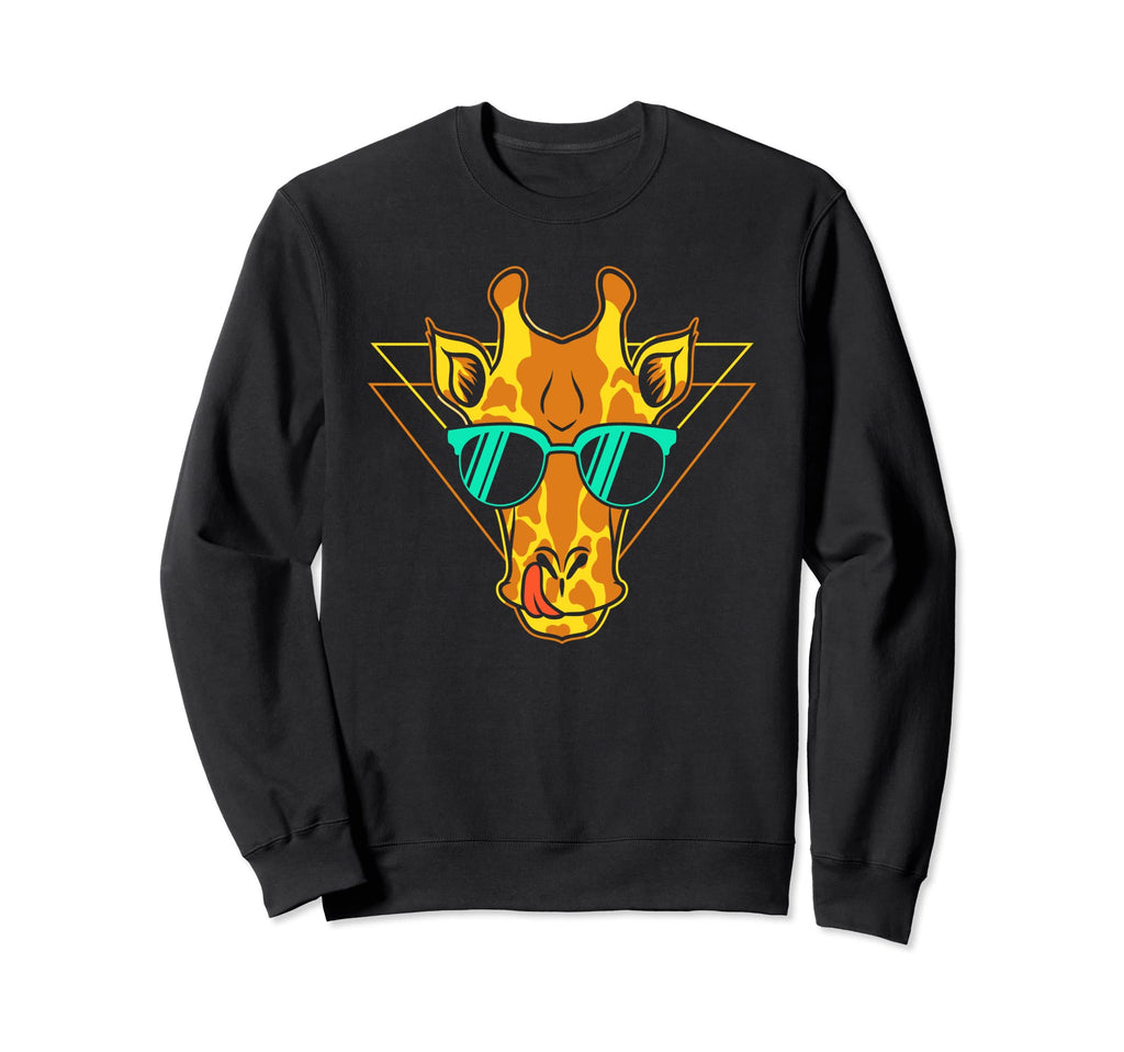 Funny Giraffe Silhouette Sunset Sweatshirt - Aesthetic Graphic for Adults - T-Shirt, Sweatshirt, Hoodie