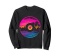 Vinyl Record Vaporwave Turntable Music Sweatshirt - Minimalist Print Unisex - T-Shirt, Sweatshirt, Hoodie