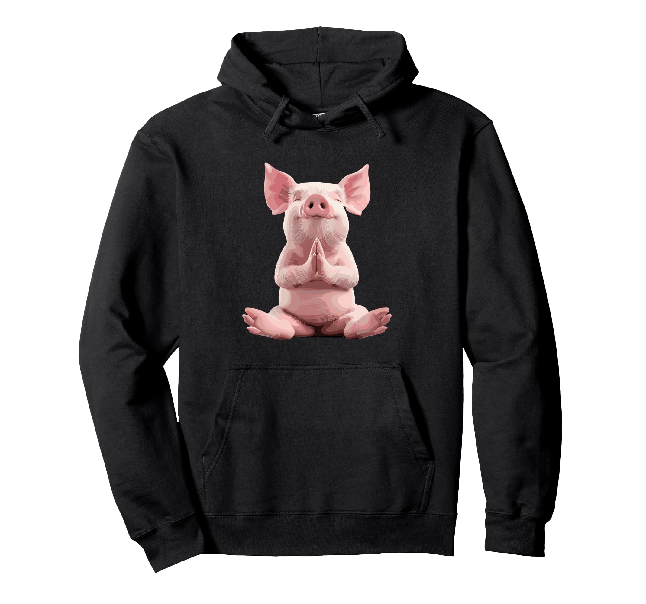 Pig Meditation Blissful Serenity Art Hoodie - Novelty Apparel Men Women - T-Shirt, Sweatshirt, Hoodie