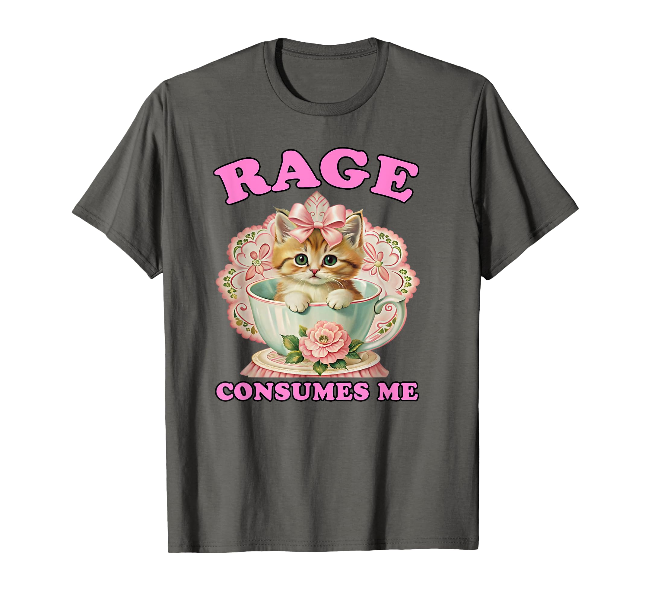 Rage Consumes Me Funny Kitten Cat T-Shirt - Custom Art Print for Adults - T-Shirt, Sweatshirt, Hoodie