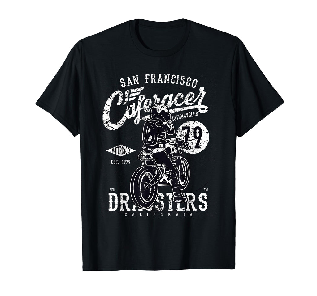 Cafe Racer Motorcycle Dragsters 79 T-Shirt - Custom Art Print for Adults - T-Shirt, Sweatshirt, Hoodie