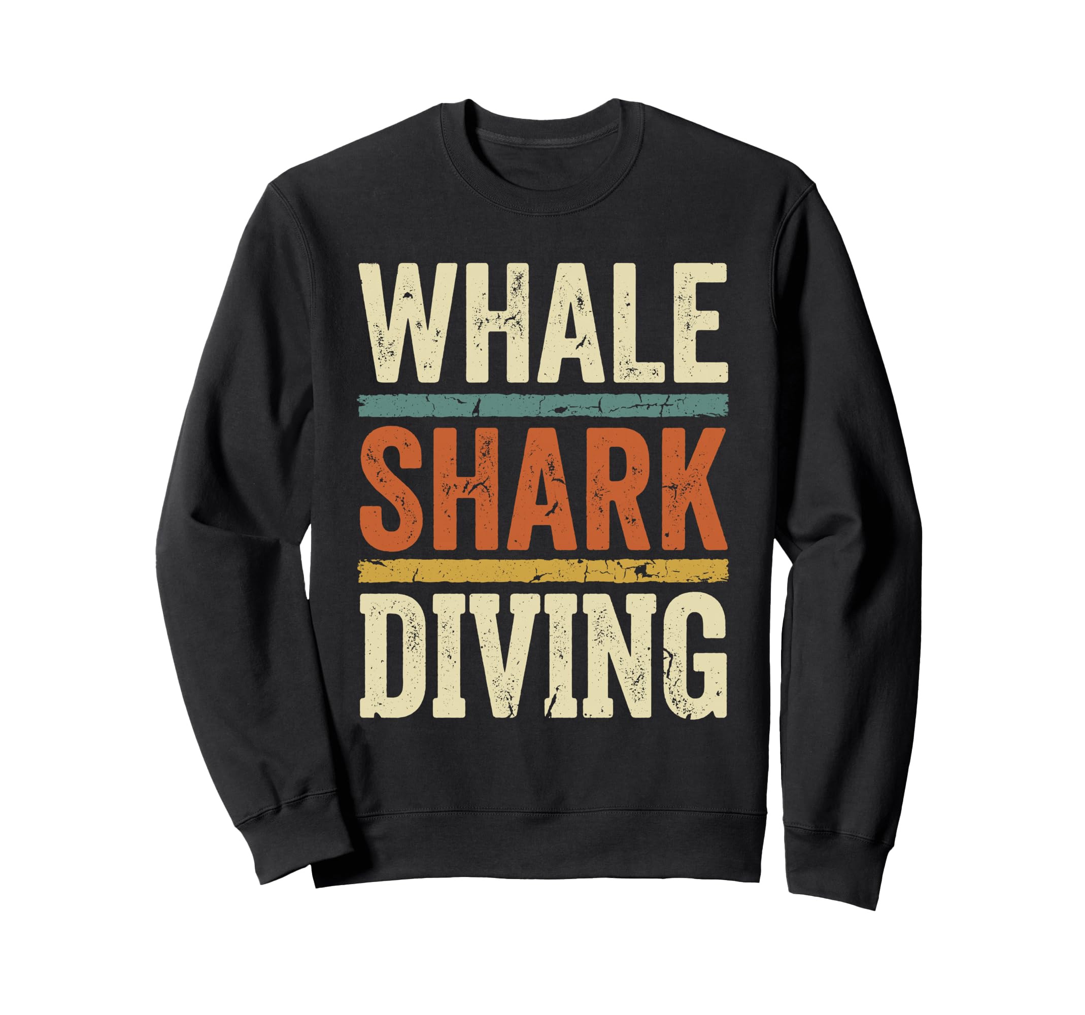 Whale Shark Diving Typography Sweatshirt - Fun Novelty Design Men Women - T-Shirt, Sweatshirt, Hoodie