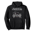 Anatomy Freedom Motorcycle Bike Hoodie - Novelty Apparel for Adults - T-Shirt, Sweatshirt, Hoodie