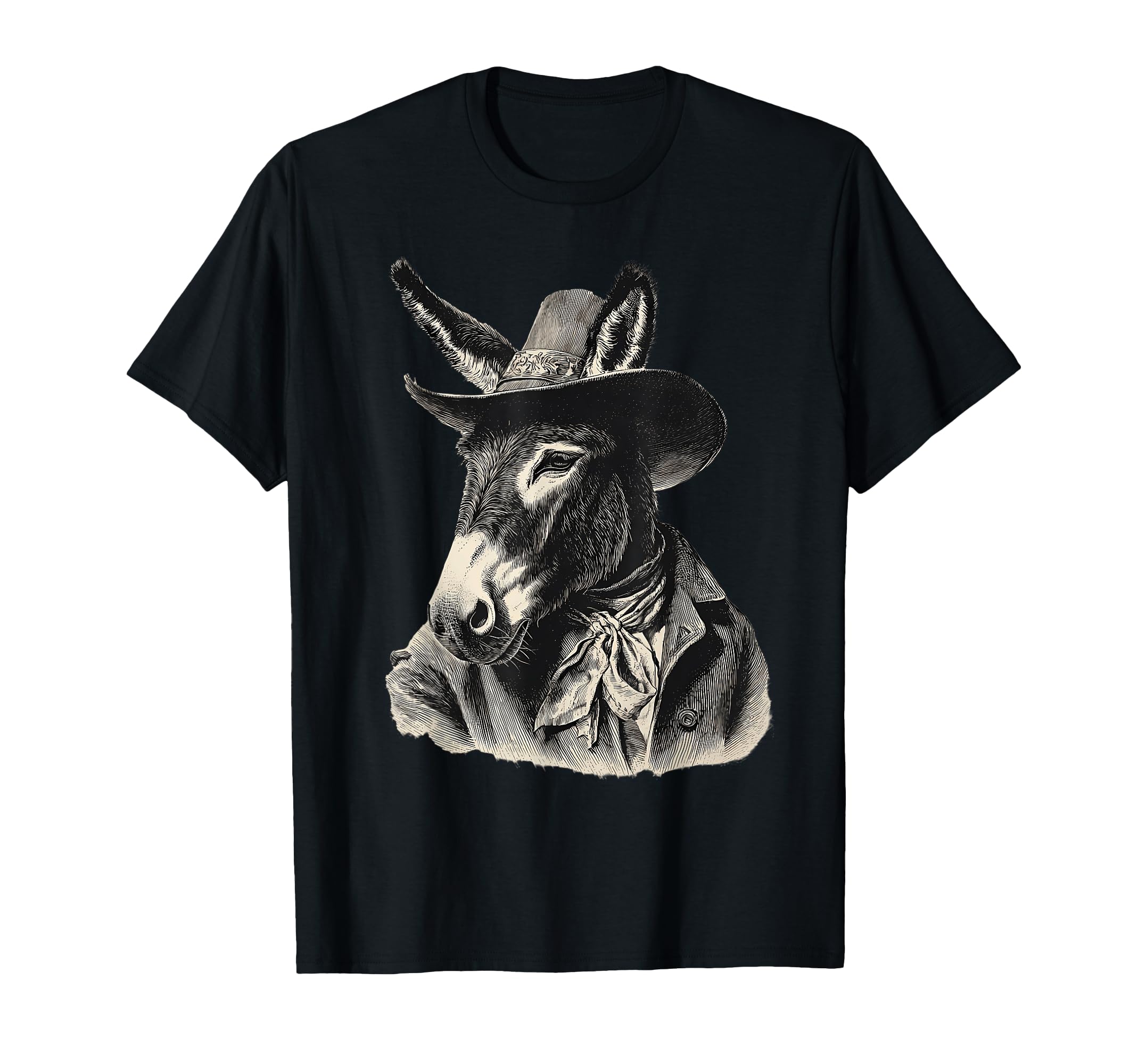 Donkey Cowboy Rodeo Cowgirl Western T-Shirt - Casual Everyday Wear Unisex - T-Shirt, Sweatshirt, Hoodie