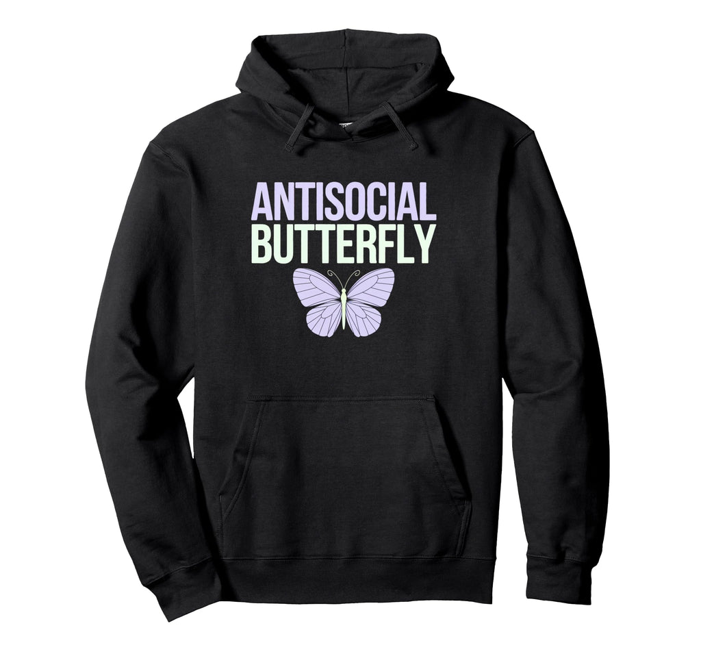 Antisocial Butterfly Hoodie - Streetwear Style for Adults - T-Shirt, Sweatshirt, Hoodie