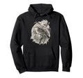 Romantic Botanical Sketch Bird And Hoodie - Fun Novelty Design for Adults - T-Shirt, Sweatshirt, Hoodie