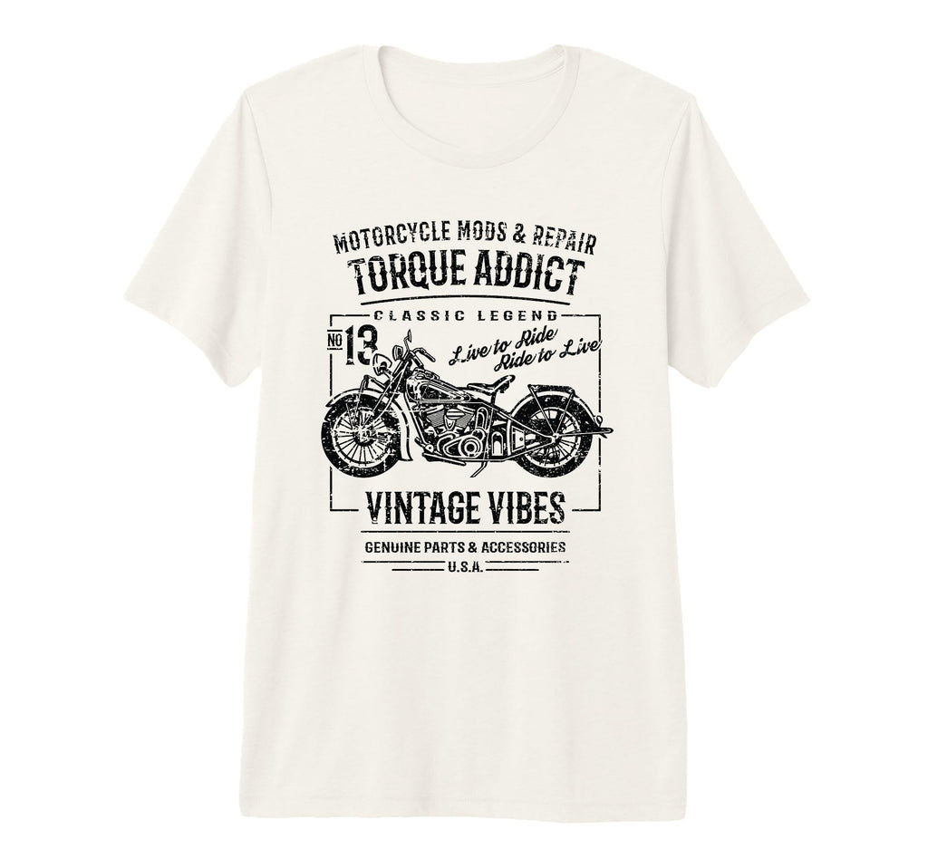 Motorcycle Distressed Tri Blend T-Shirt - Casual Everyday Wear Unisex - T-Shirt, Sweatshirt, Hoodie
