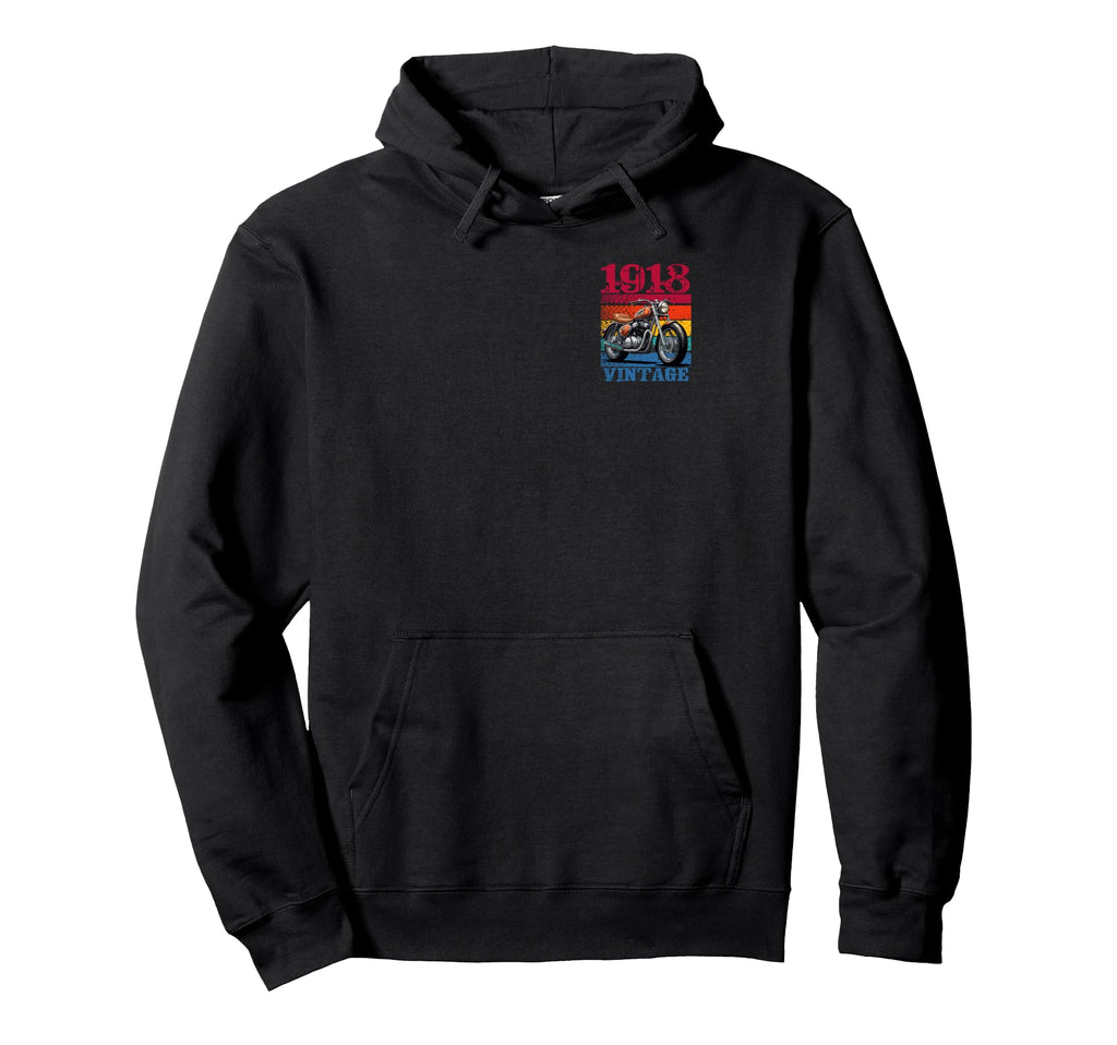 Motorcycle 1918 Minimalist Biker Hoodie - Casual Everyday Wear for Adults - T-Shirt, Sweatshirt, Hoodie