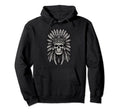 Skull Chief Native Indian Eagle Hoodie - Novelty Apparel for Adults - T-Shirt, Sweatshirt, Hoodie