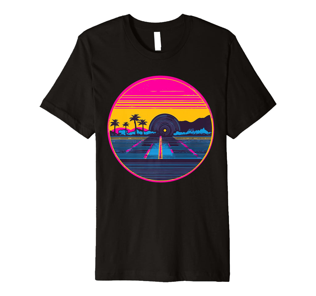 Vinyl Record Vaporwave Turntable T-Shirt - Casual Everyday Wear Men Women - T-Shirt, Sweatshirt, Hoodie