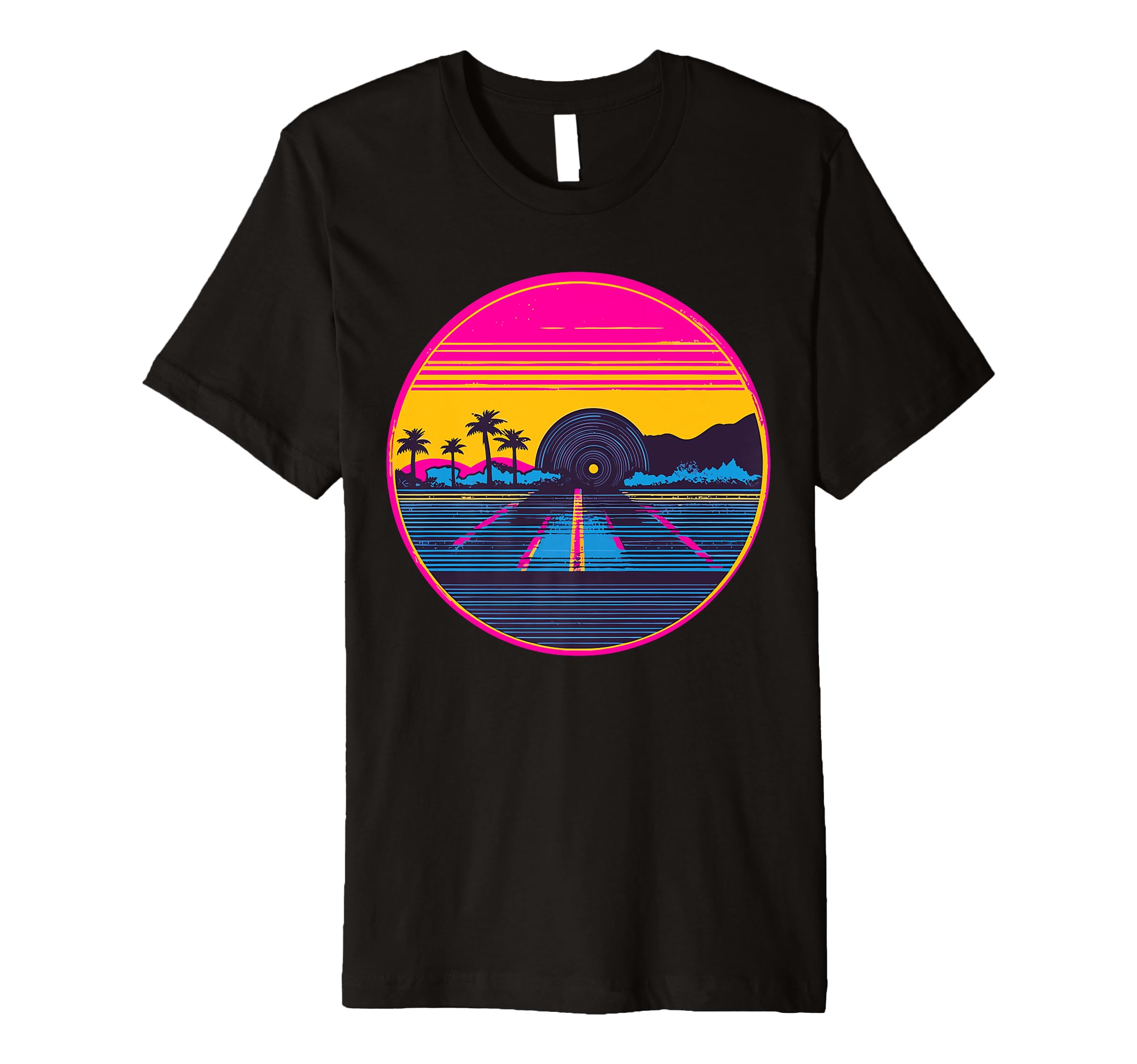 Vinyl Record Vaporwave Turntable T-Shirt - Casual Everyday Wear Men Women - T-Shirt, Sweatshirt, Hoodie