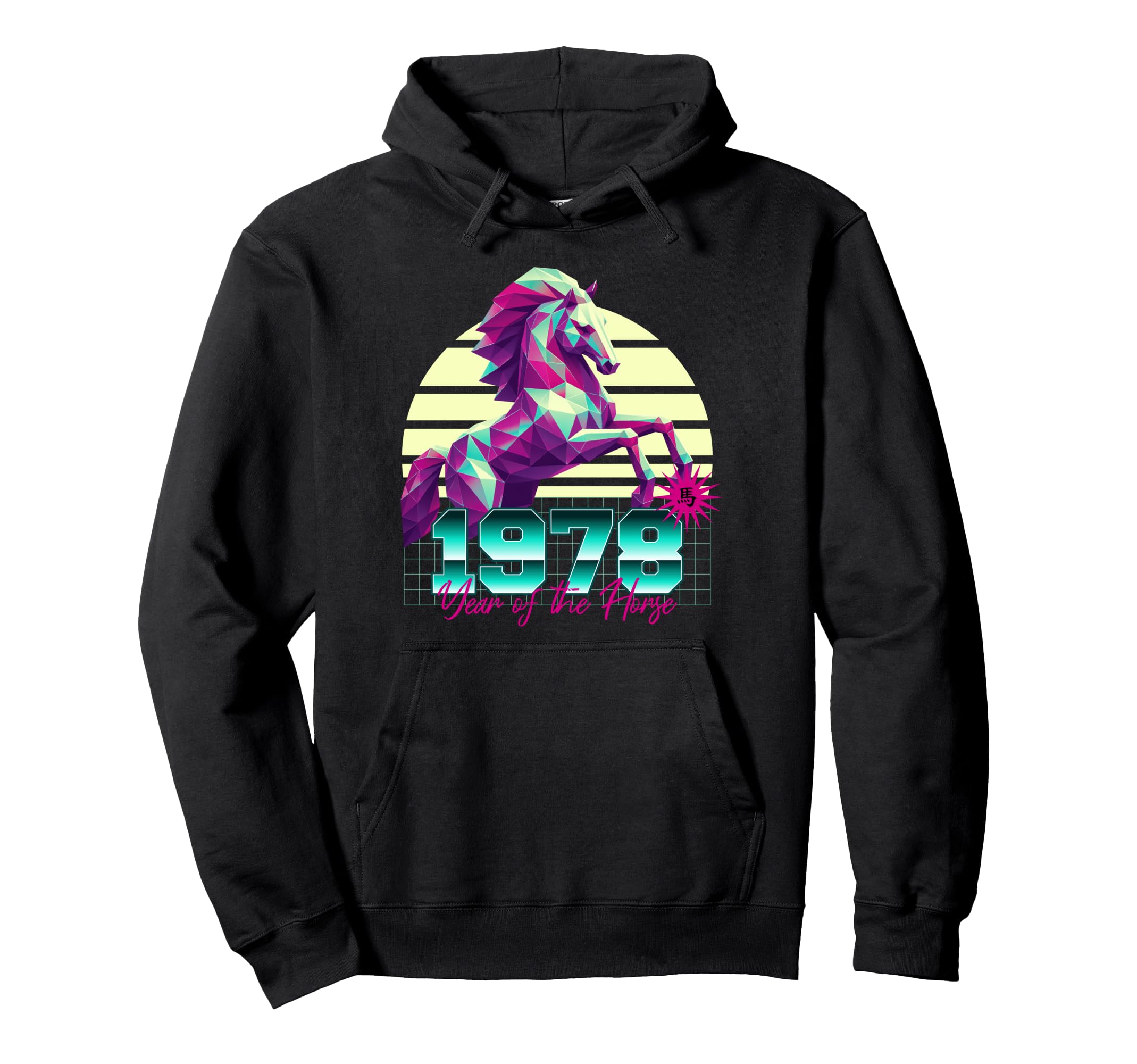 1978 Year Horse Birthday 80S Chinese Hoodie - Aesthetic Graphic Men Women - T-Shirt, Sweatshirt, Hoodie