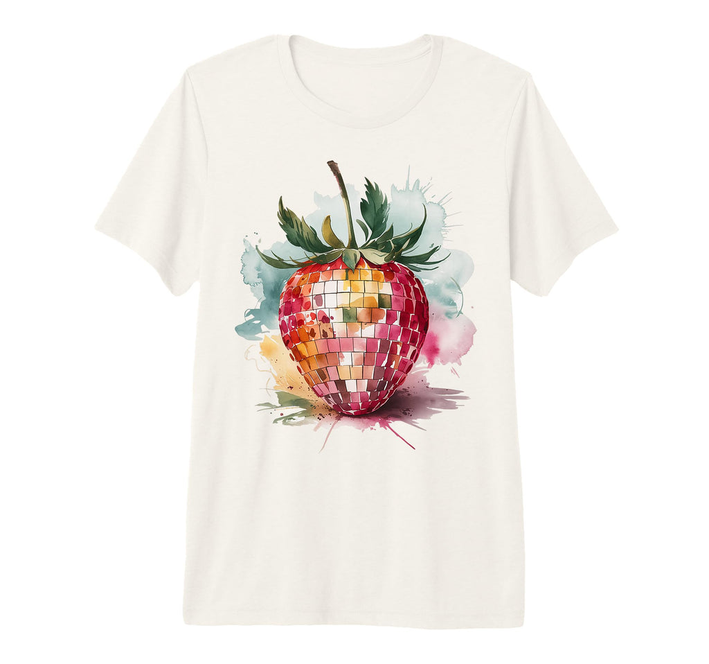 Watercolor Disco Strawberry Party T-Shirt - Fun Novelty Design for Adults - T-Shirt, Sweatshirt, Hoodie