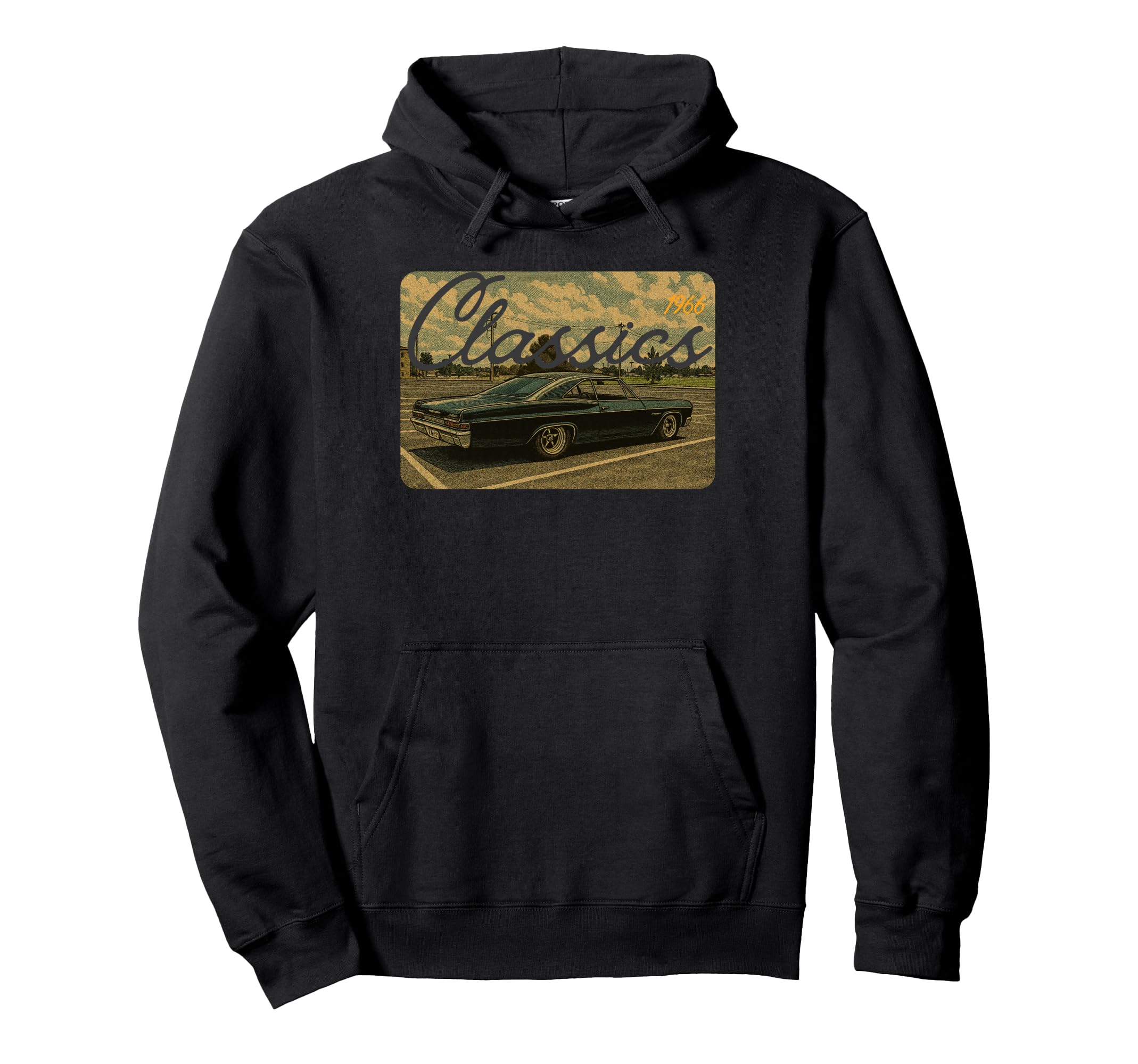 1966 Impala Car Hoodie - Casual Everyday Wear for Adults - T-Shirt, Sweatshirt, Hoodie