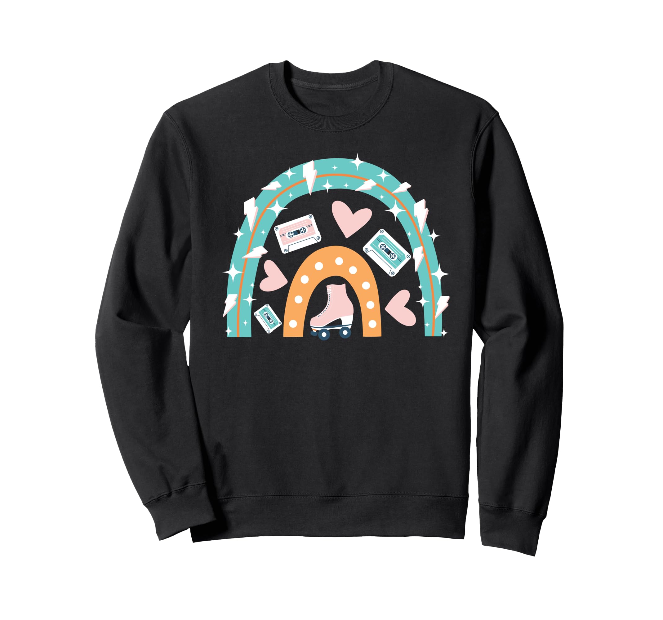 Roller Skating Skate Rainbow Sweatshirt - Custom Art Print for Adults - T-Shirt, Sweatshirt, Hoodie
