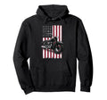 Patriotic Motorcycle Usa Flag Hoodie - Casual Everyday Wear Men Women - T-Shirt, Sweatshirt, Hoodie