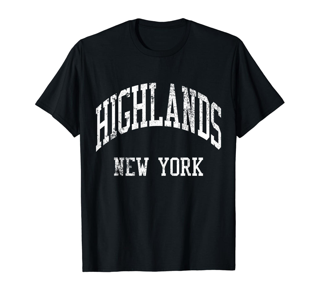 Highlands New York 70S College Sports T-Shirt - Graphic Print for Adults - T-Shirt, Sweatshirt, Hoodie