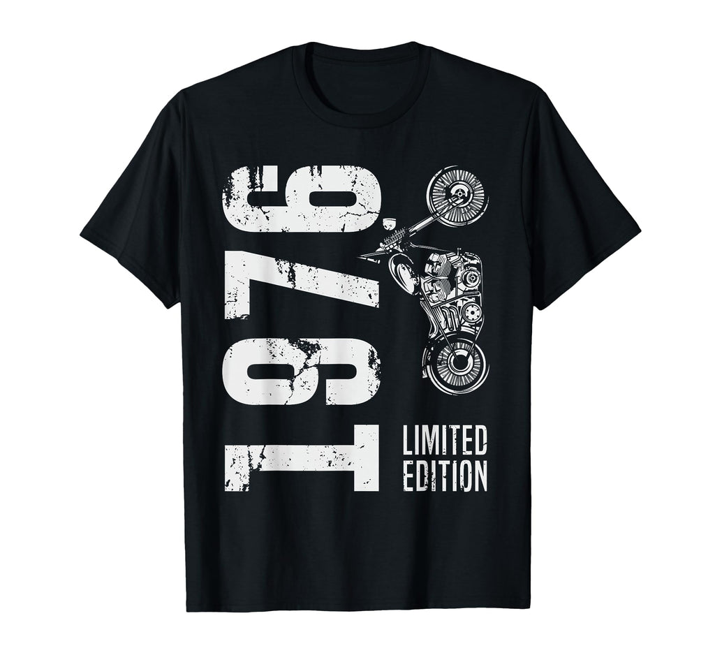 Born 1976 Motorcycle 50Th Birthday T-Shirt - Aesthetic Graphic for Adults - T-Shirt, Sweatshirt, Hoodie