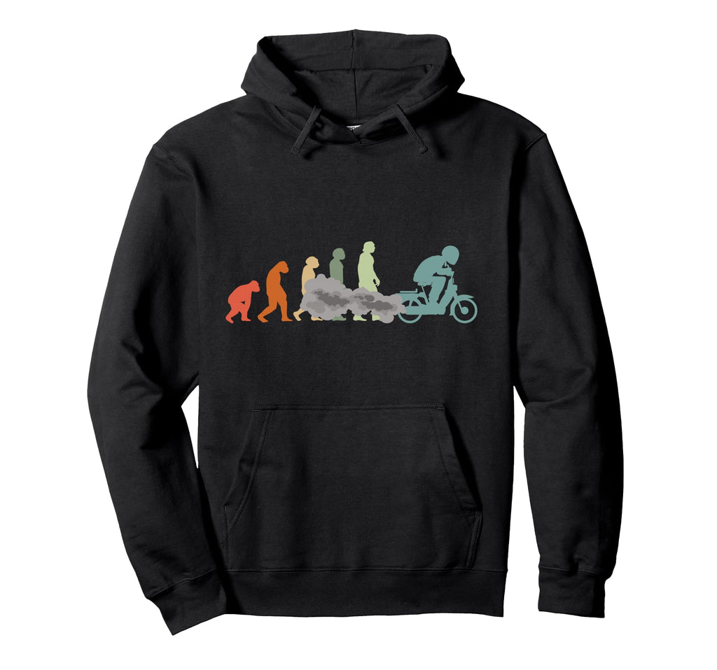 Moped Bike Mofas Moped Evolution Hoodie - Trendy Graphic for Adults - T-Shirt, Sweatshirt, Hoodie