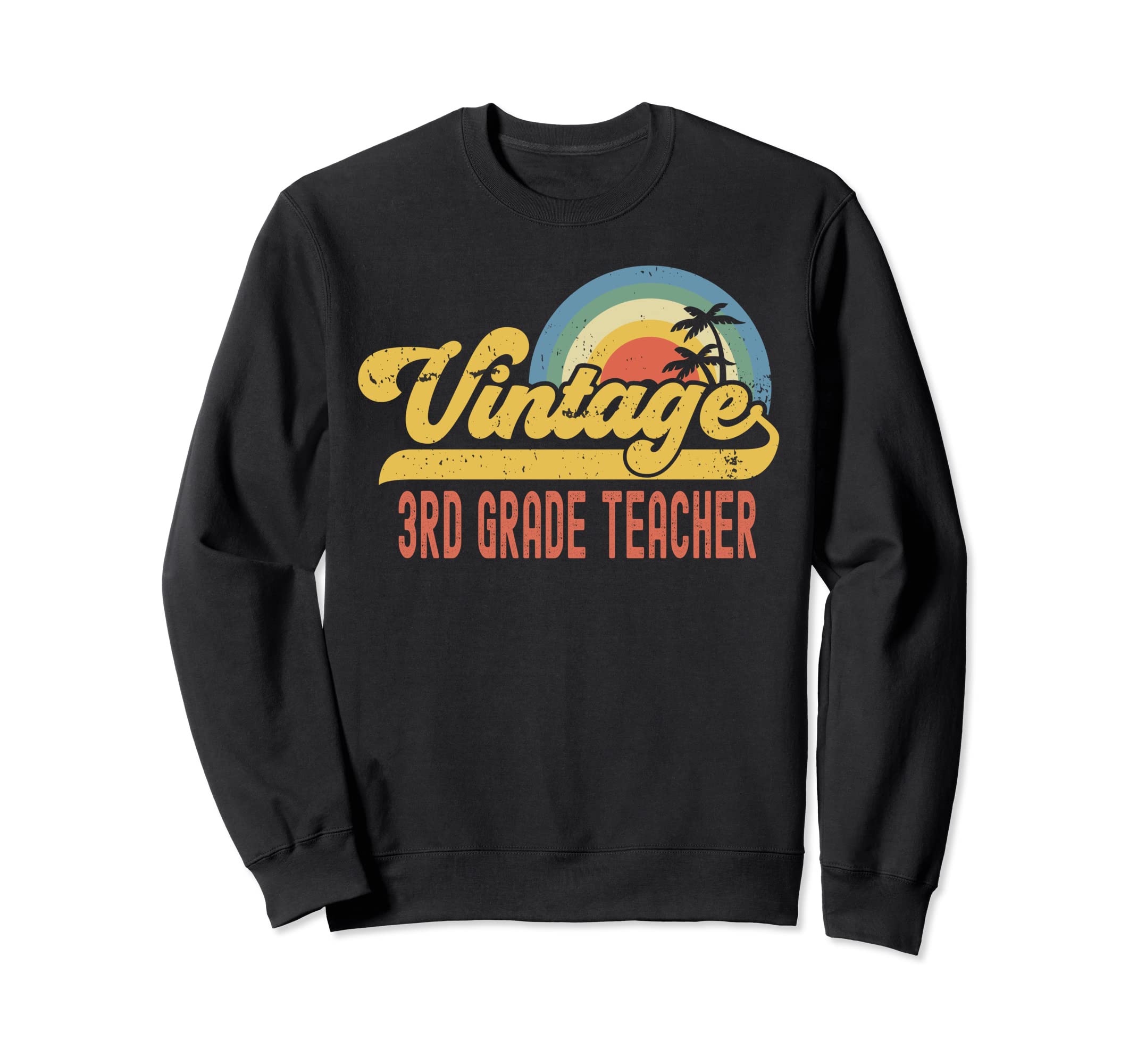 3Rd Grade Teacher Sunset Sweatshirt - Minimalist Print Men Women - T-Shirt, Sweatshirt, Hoodie