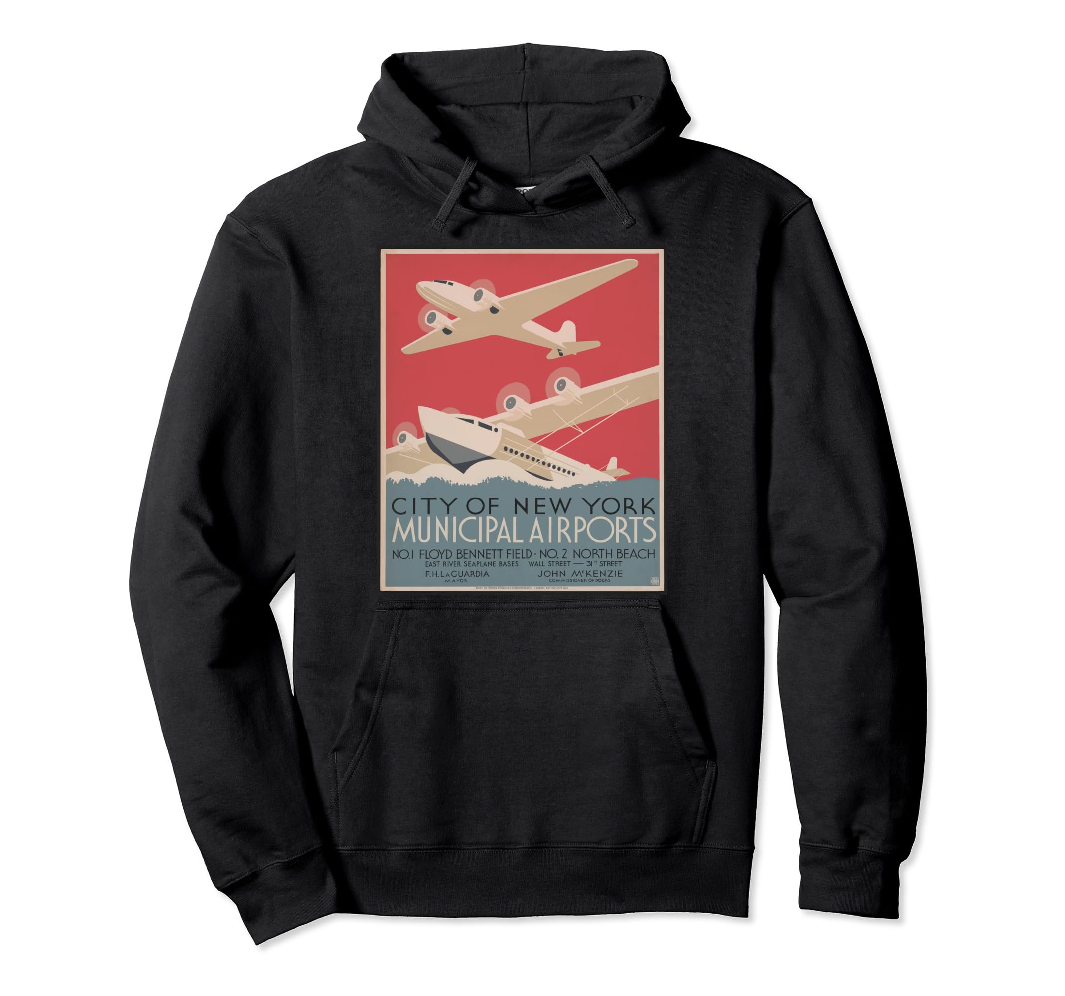 New York City Airports Hoodie - Unique Graphic Unisex - T-Shirt, Sweatshirt, Hoodie