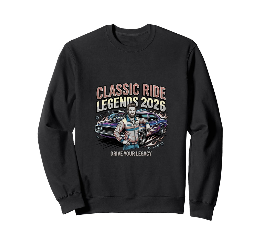 Ride Legends Muscle Car Heritage Sweatshirt - Aesthetic Graphic for Adults - T-Shirt, Sweatshirt, Hoodie