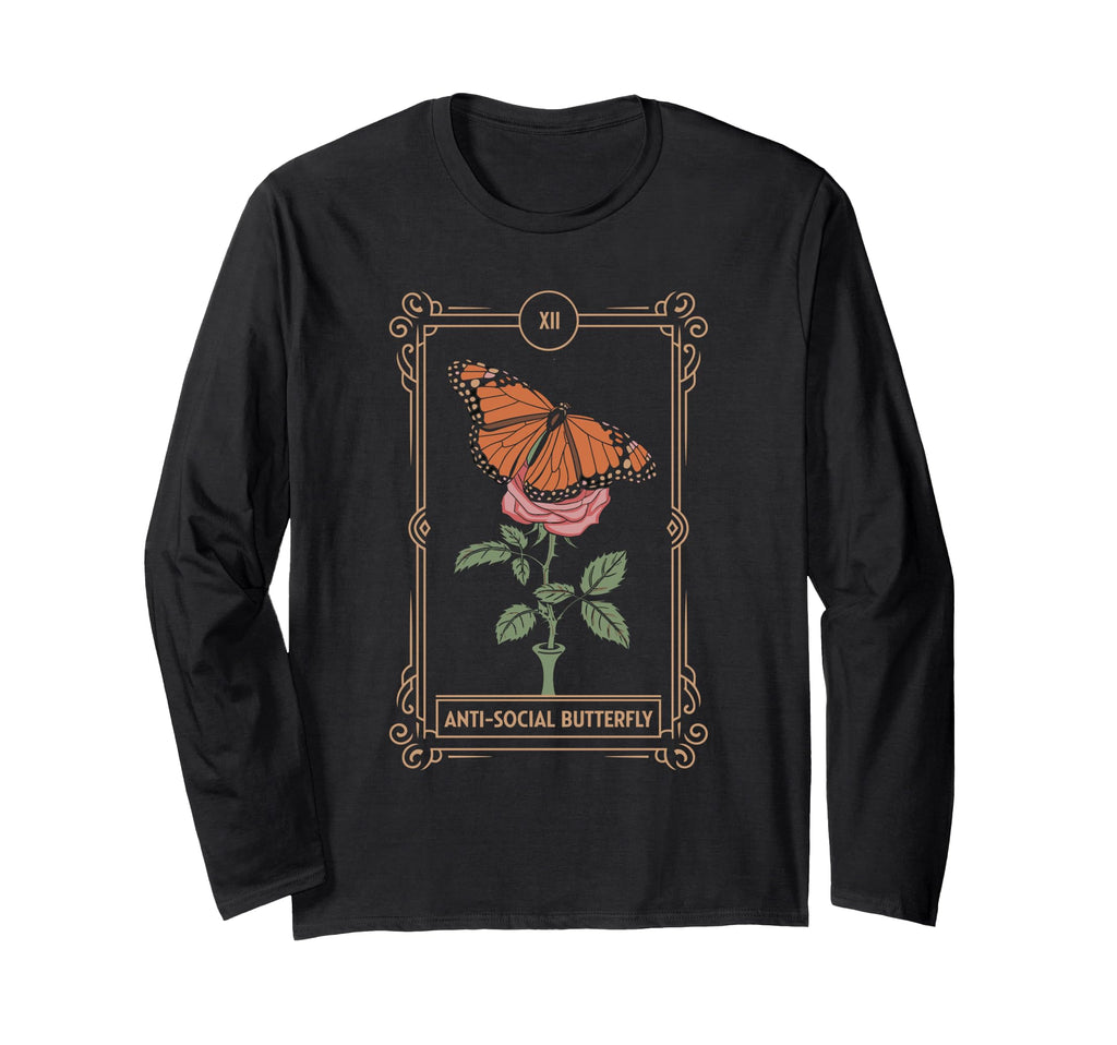 Anti Social Butterfly Tarot T-Shirt - Streetwear Style for Adults - T-Shirt, Sweatshirt, Hoodie