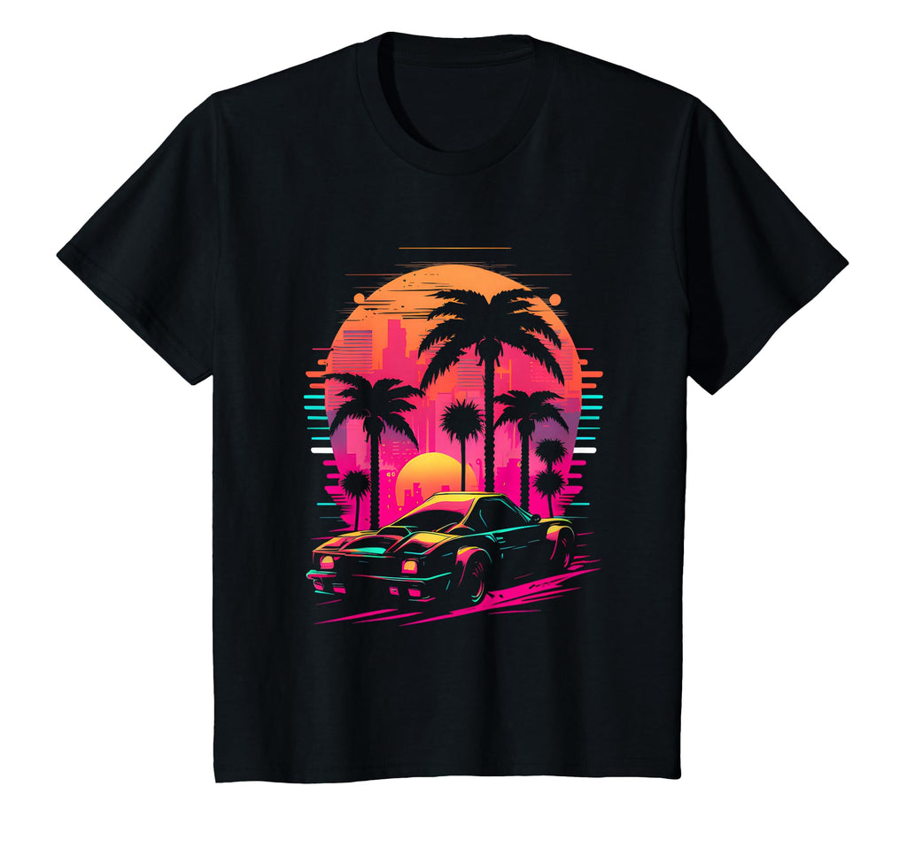 Retrowave Synthwave Aesthetic Sports T-Shirt - Streetwear Style for Adults - T-Shirt, Sweatshirt, Hoodie