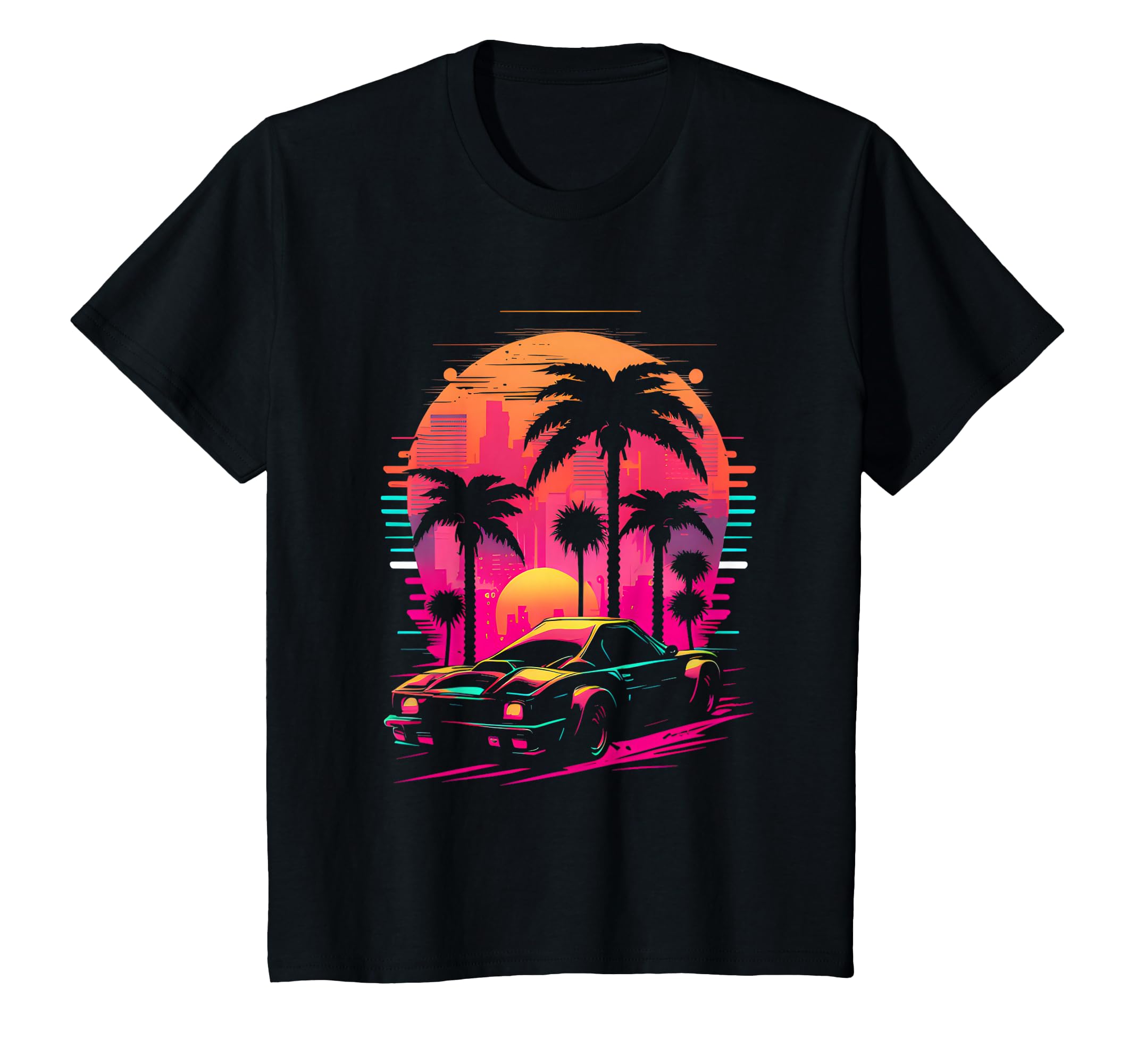Retrowave Synthwave Aesthetic Sports T-Shirt - Streetwear Style for Adults - T-Shirt, Sweatshirt, Hoodie