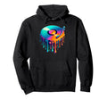 Dripping Paint Art Vinyl Disc Record Hoodie - Aesthetic Graphic Men Women - T-Shirt, Sweatshirt, Hoodie