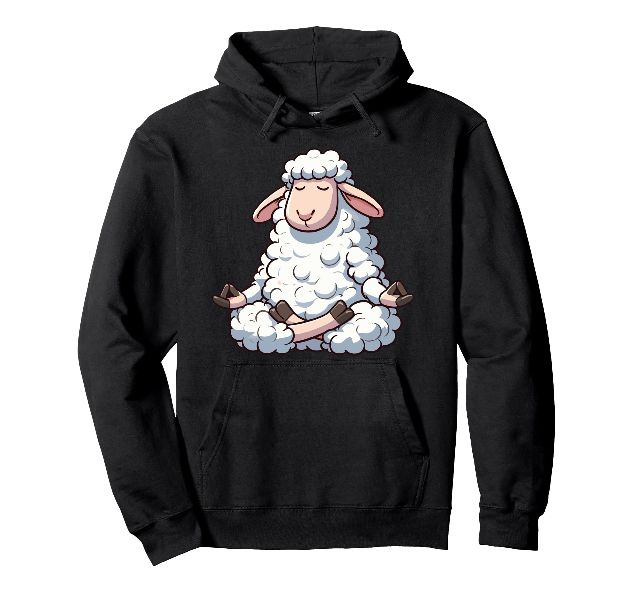 Meditation Sheep Yoga Pose Relaxing Animal Hoodie - Minimalist Print Unisex - T-Shirt, Sweatshirt, Hoodie