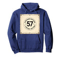 57 Birthday Gift Nostalgia Present Hoodie - Aesthetic Graphic for Adults - T-Shirt, Sweatshirt, Hoodie