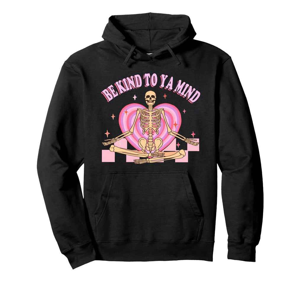 Funny Skeleton Meditation Mindfulness Art Hoodie - Trendy Graphic Unisex - T-Shirt, Sweatshirt, Hoodie