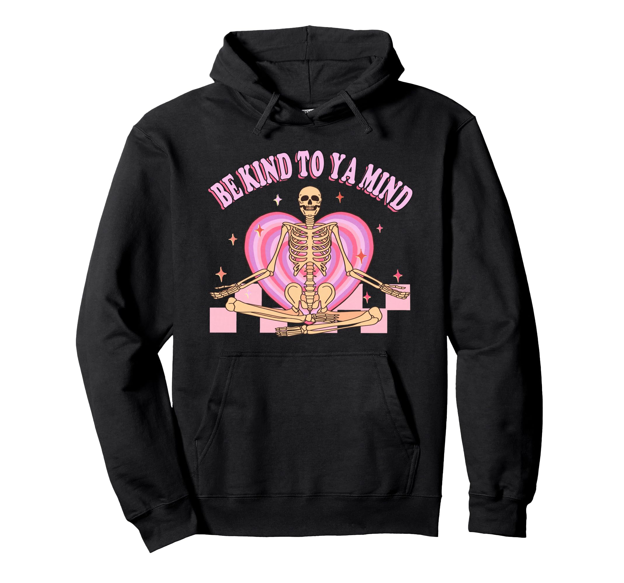 Funny Skeleton Meditation Mindfulness Art Hoodie - Trendy Graphic Unisex - T-Shirt, Sweatshirt, Hoodie