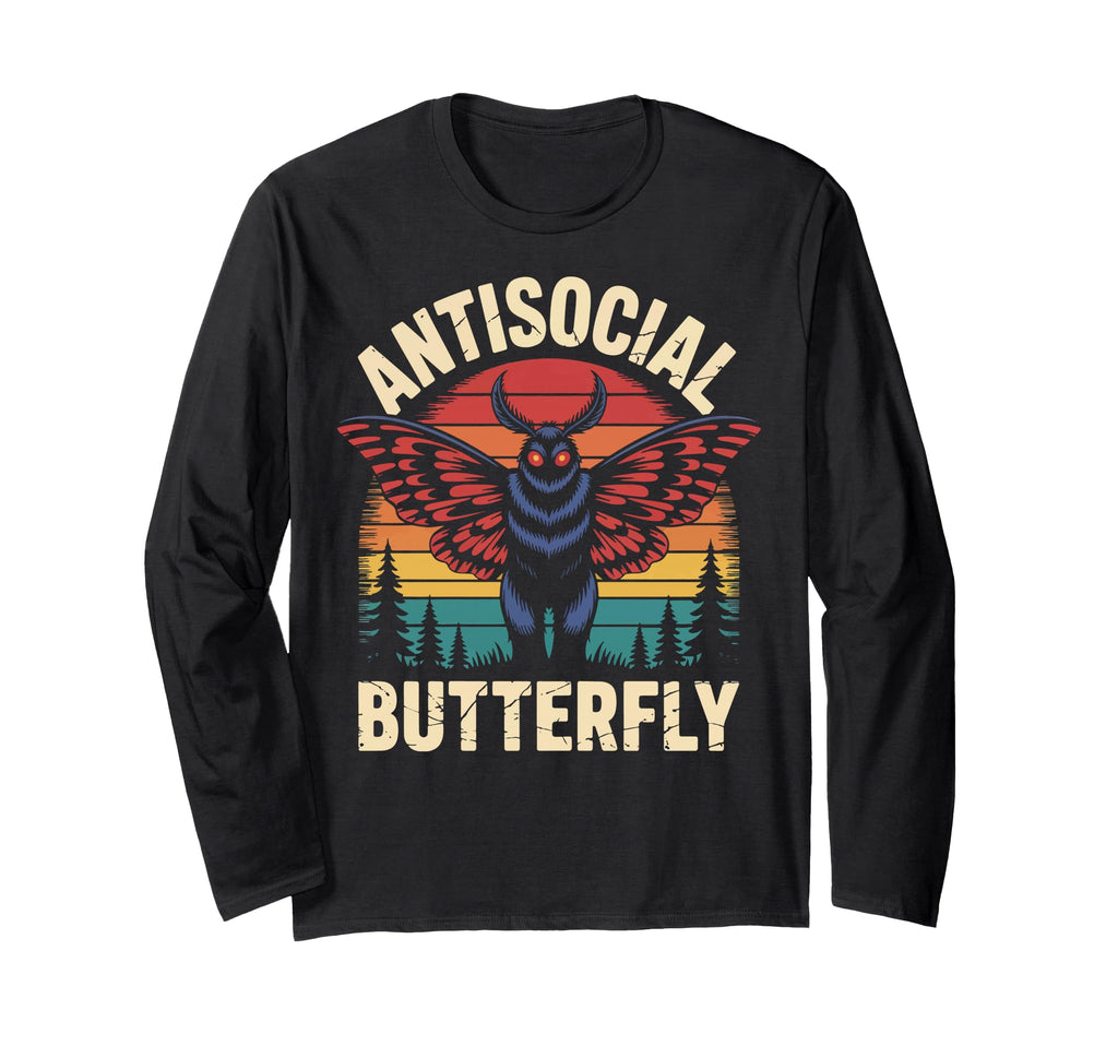 Antisocial Butterfly T-Shirt - Unique Graphic Men Women - T-Shirt, Sweatshirt, Hoodie
