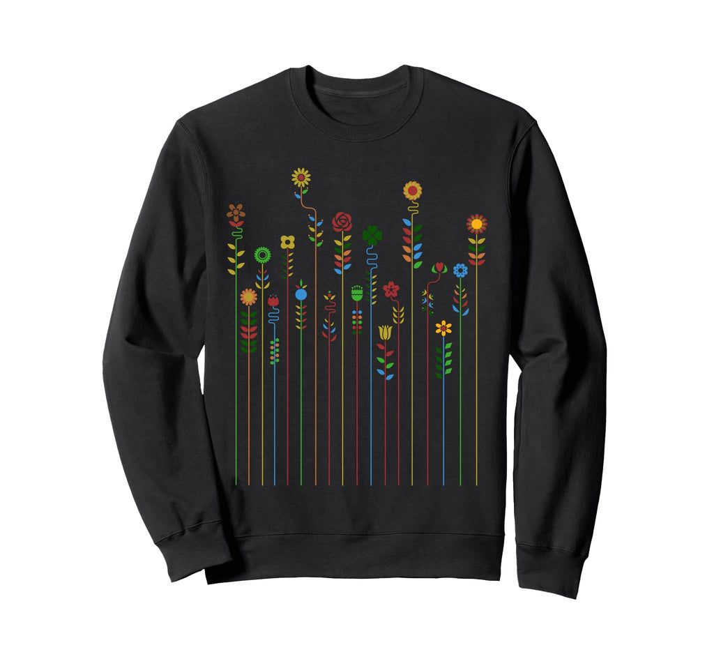 Flowers Colours Pattern Flower Sweatshirt - Custom Art Print Men Women - T-Shirt, Sweatshirt, Hoodie