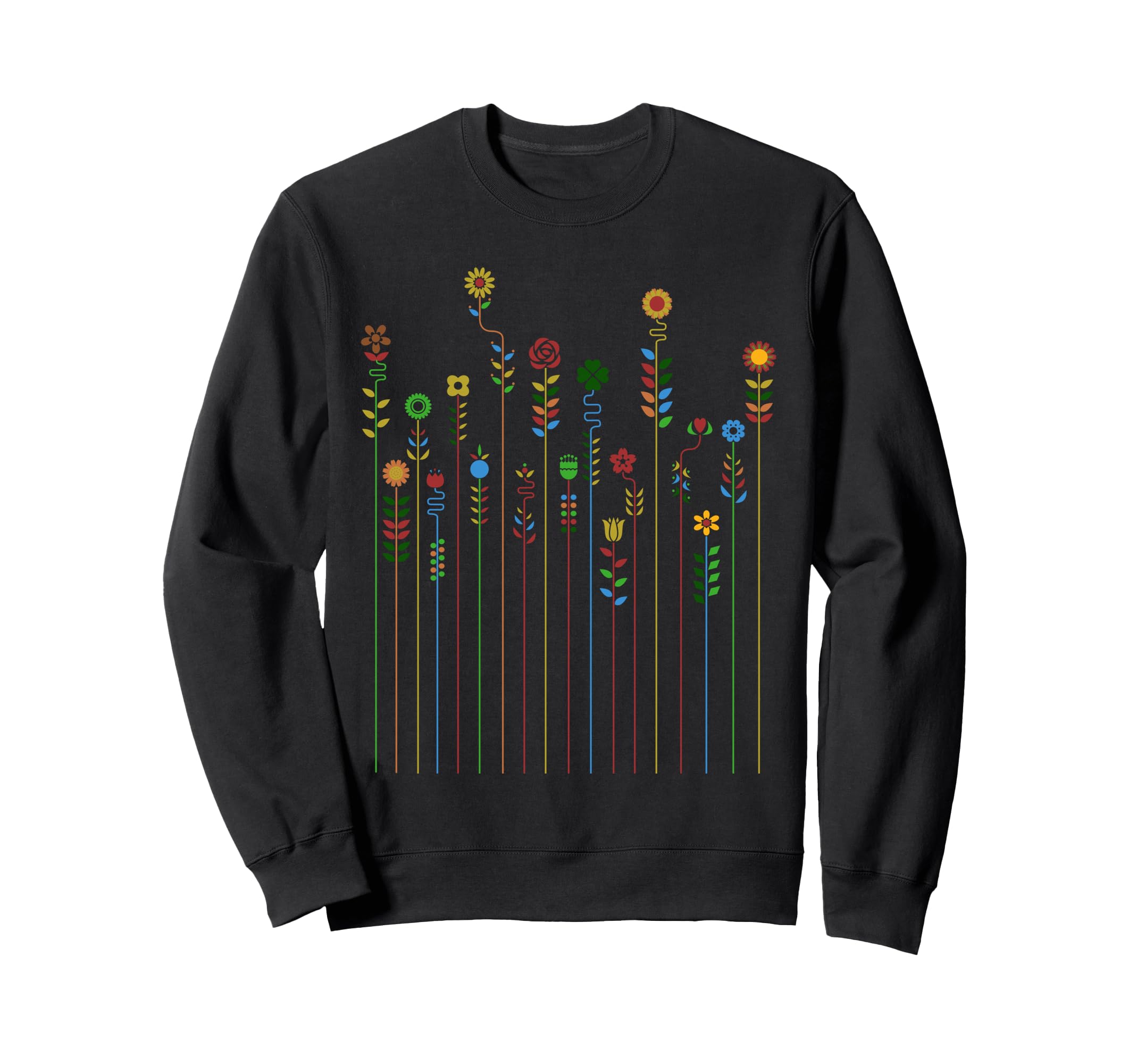 Flowers Colours Pattern Flower Sweatshirt - Custom Art Print Men Women - T-Shirt, Sweatshirt, Hoodie