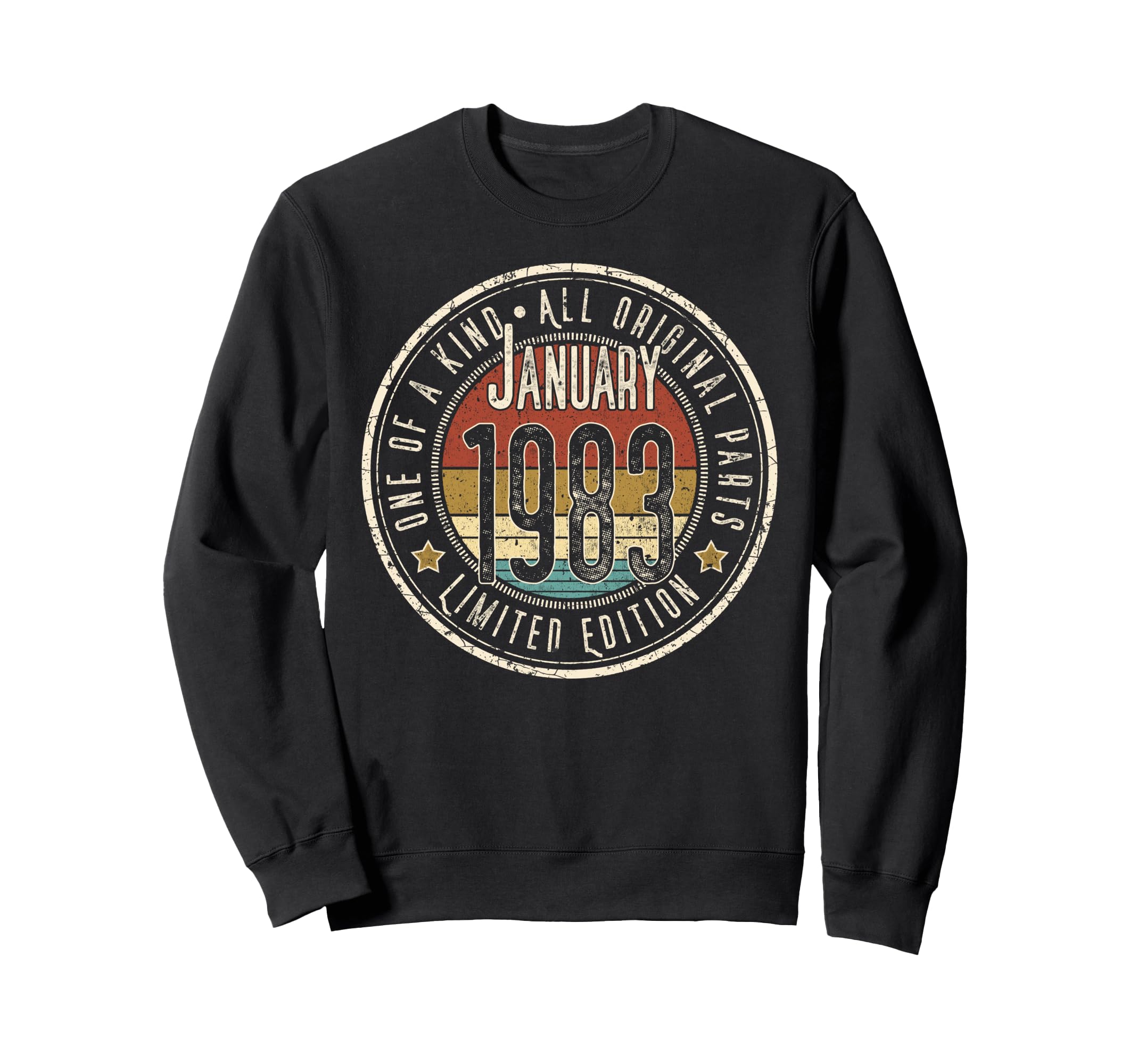 43Rd Birthday January 1983 Sweatshirt - Unique Graphic Unisex - T-Shirt, Sweatshirt, Hoodie