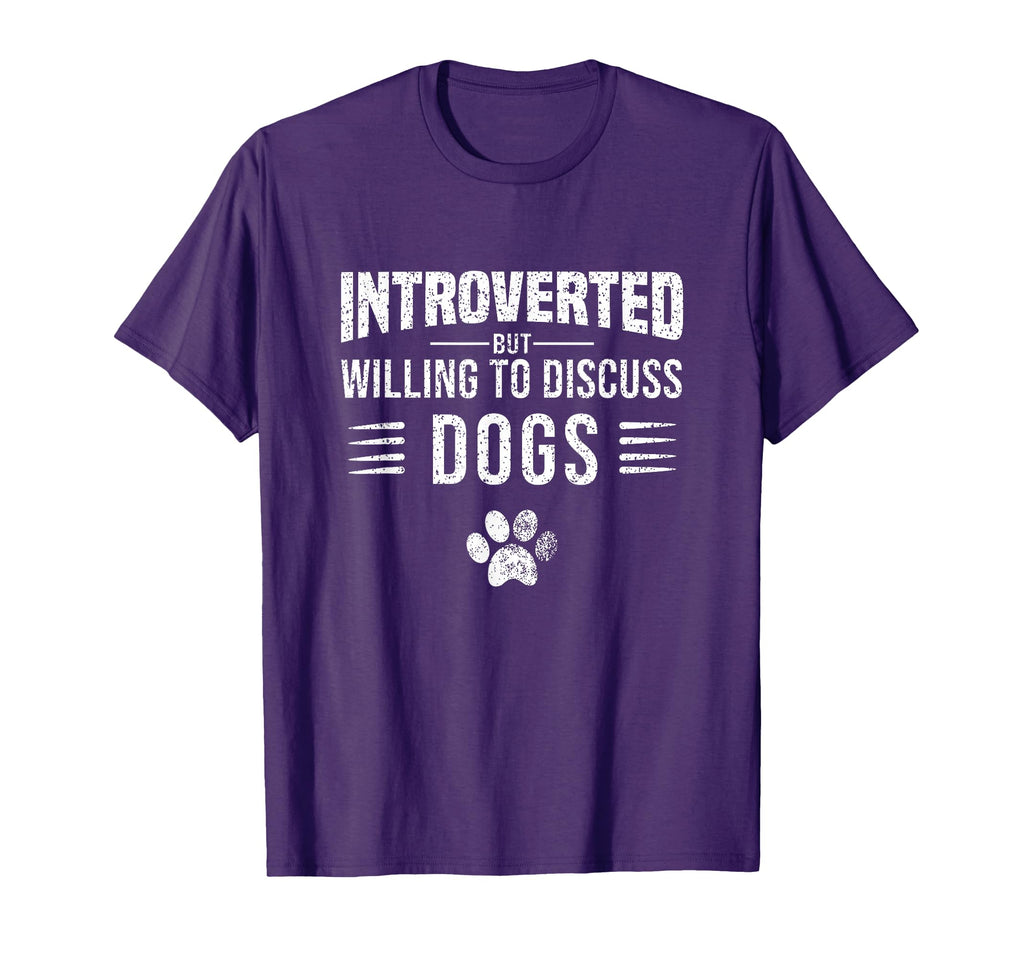 Introverted But Willing To Discuss Dogs T-Shirt - Trendy Graphic Men Women - T-Shirt, Sweatshirt, Hoodie