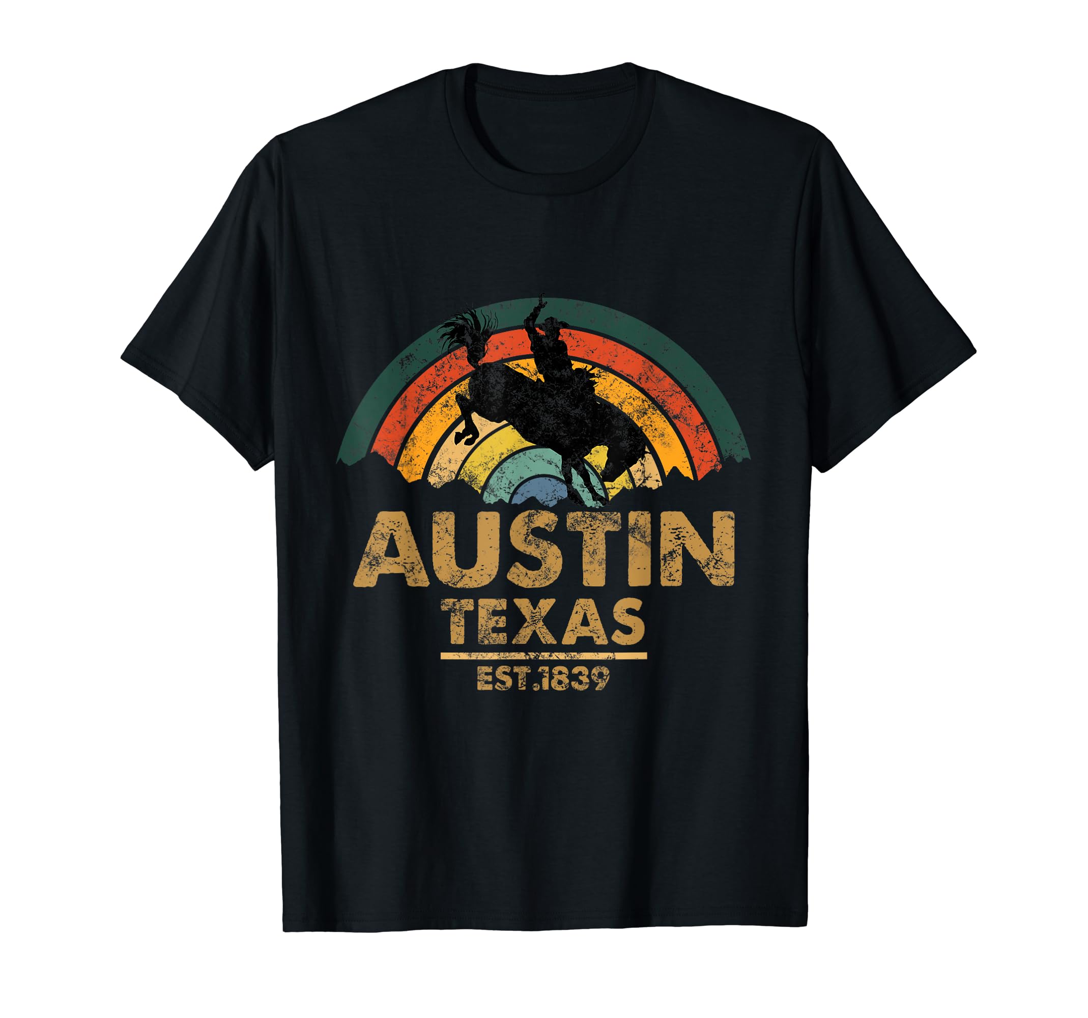 Austin Texas Est 1839 Cowboy Funny Tx T-Shirt - Trendy Graphic for Adults - T-Shirt, Sweatshirt, Hoodie