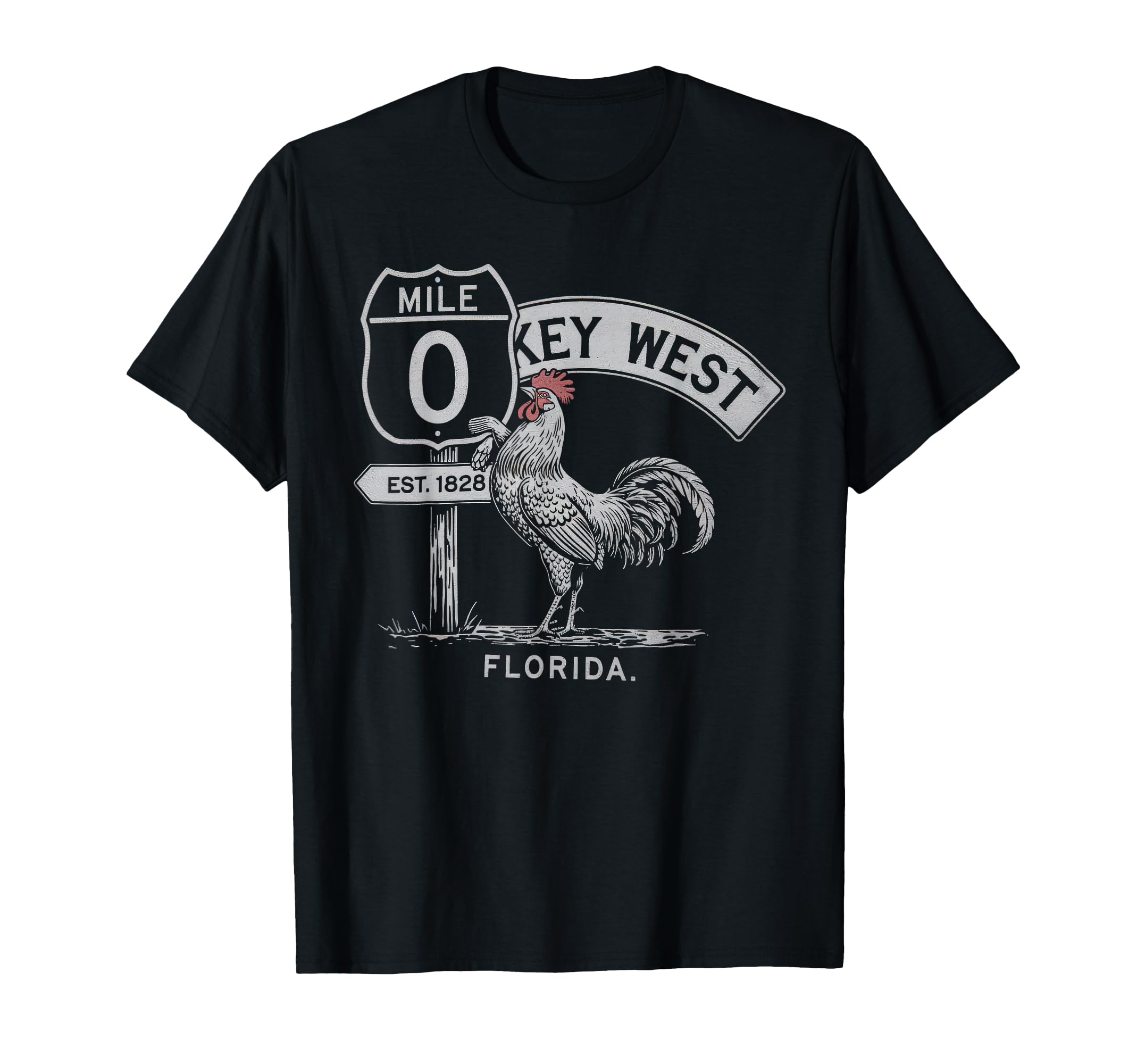 Key West Florida Rooster Vaction T-Shirt - Aesthetic Graphic for Adults - T-Shirt, Sweatshirt, Hoodie