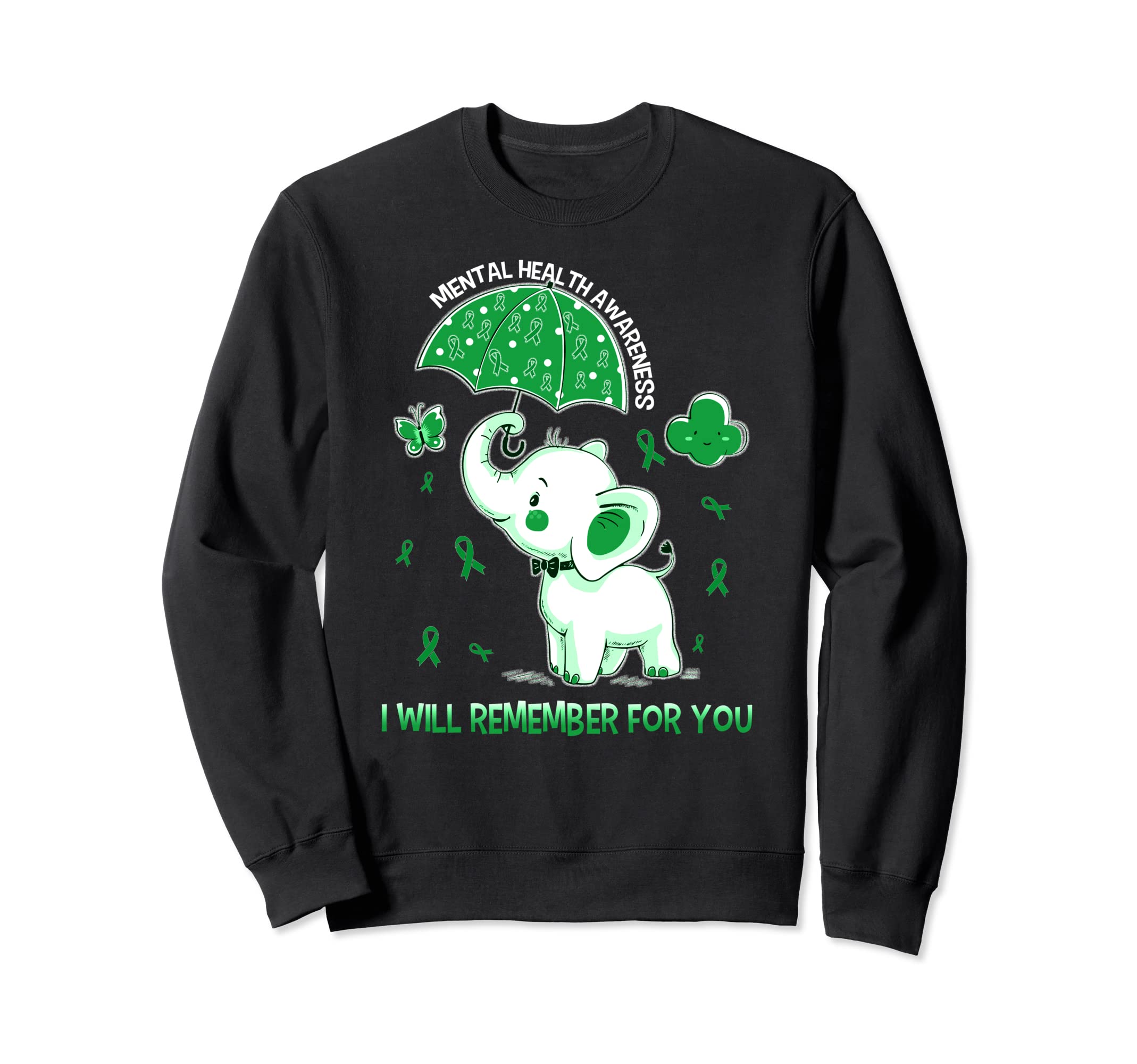 Mental Health Awareness Elephant Sweatshirt - Custom Art Print Unisex - T-Shirt, Sweatshirt, Hoodie
