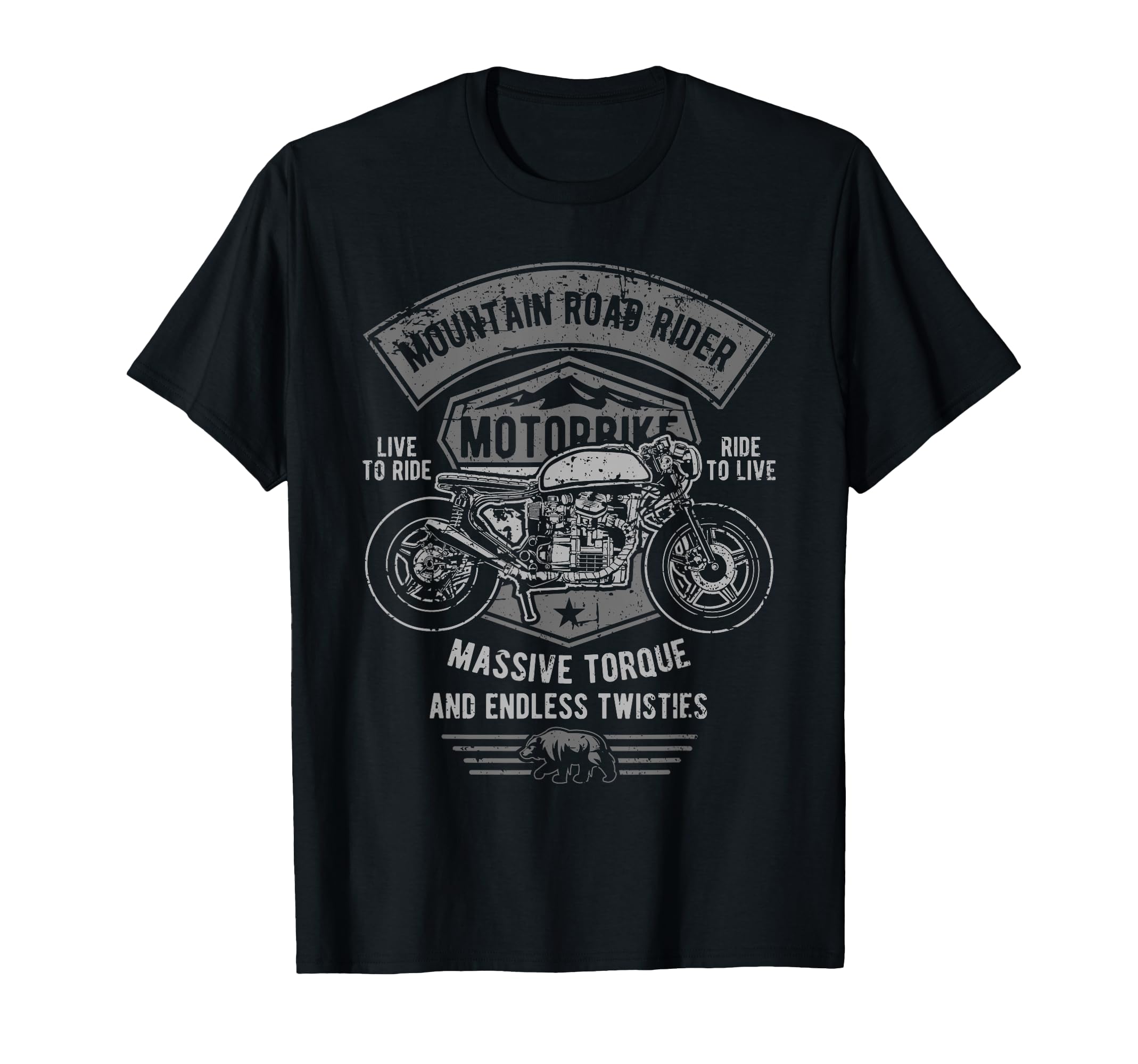 Mountain Road Rider Motorcycle T-Shirt - Casual Everyday Wear for Adults - T-Shirt, Sweatshirt, Hoodie